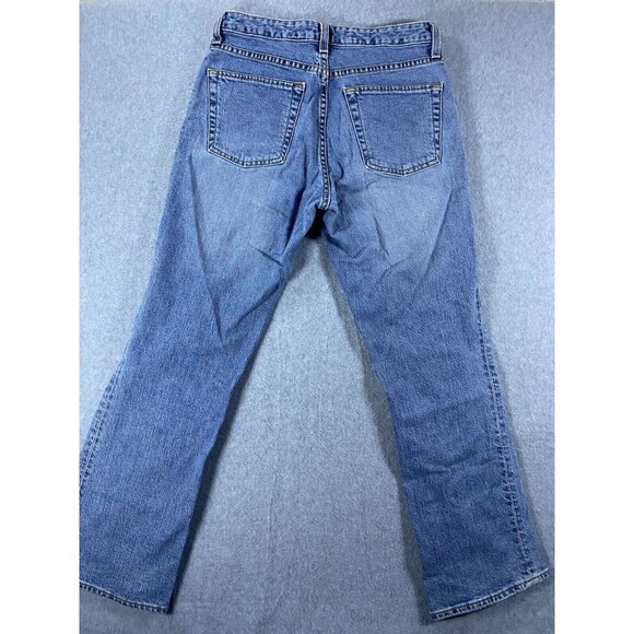 Gap Bootcut Jeans Women's 27 Blue Denim Stretch Flat Front 5-Pockets Y2K Casual - Picture 6 of 16